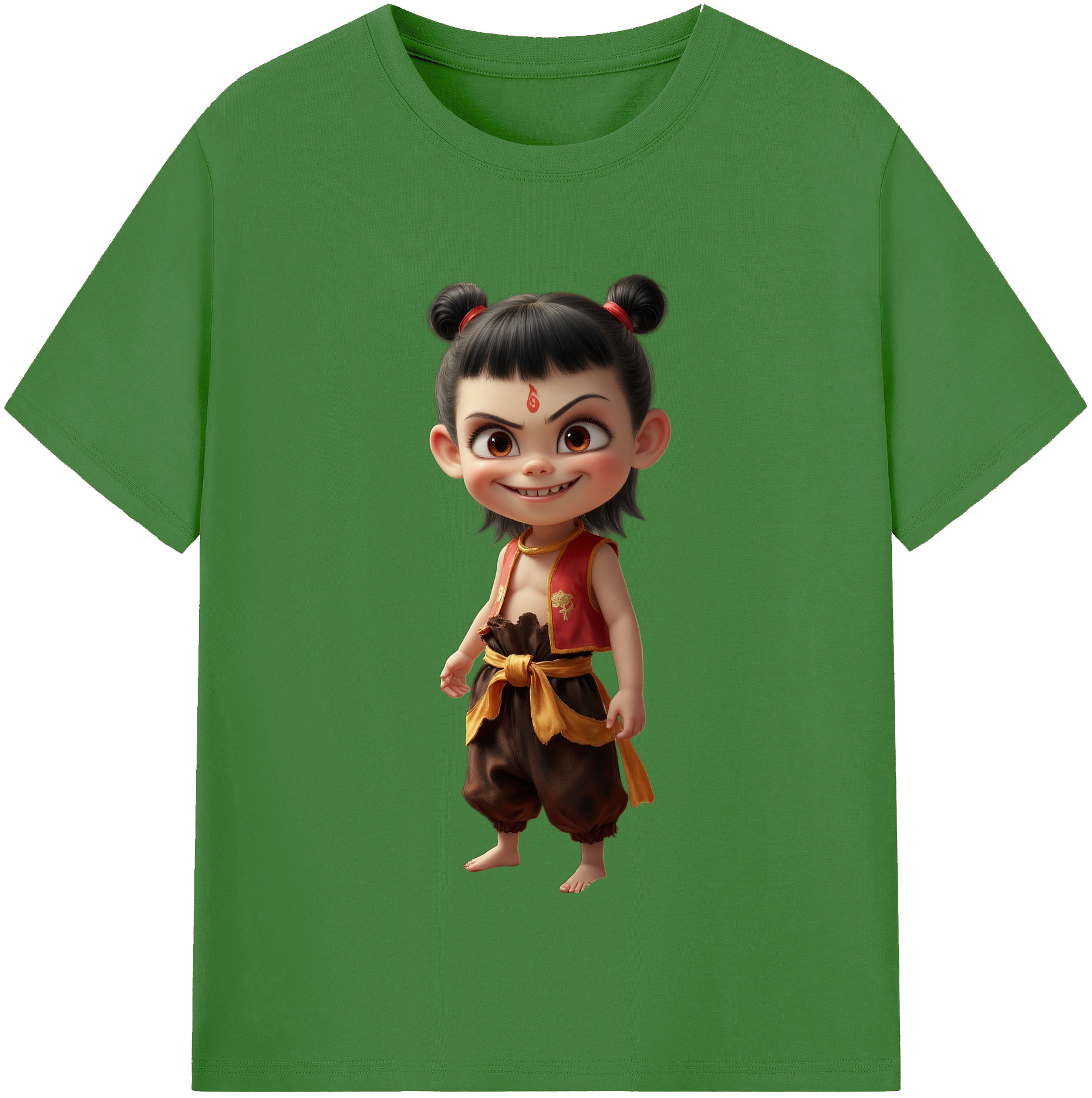 （画像用） Ne Zha 2 ナタ 魔童の大暴れ レディースカジュアルプリントTシャツ（綿100％）